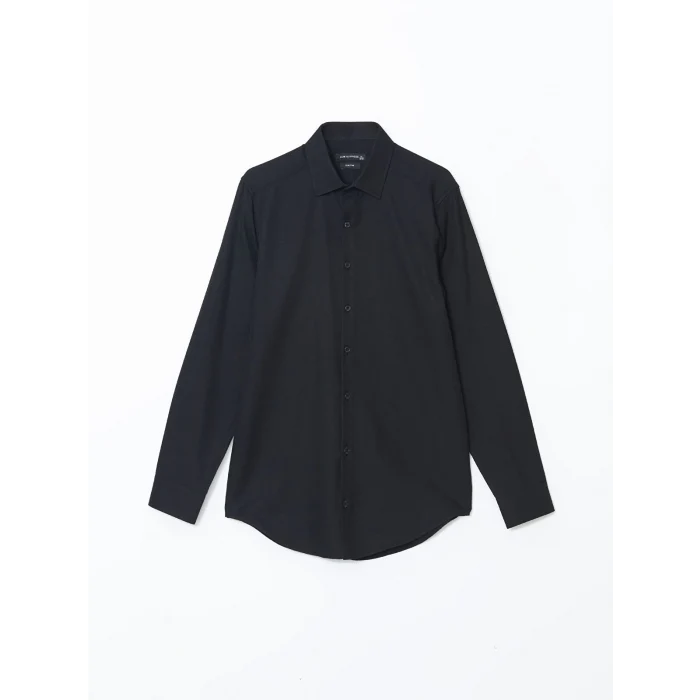 LCWAIKIKI Formal Siyah Slim Fit Uzun Kollu Oxford Erkek Gömlek