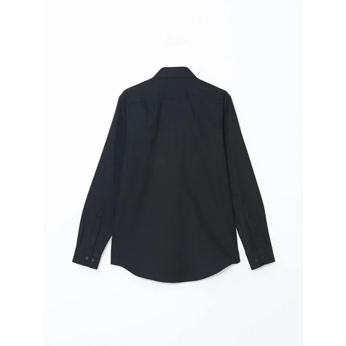 LCWAIKIKI Formal Siyah Slim Fit Uzun Kollu Oxford Erkek Gömlek