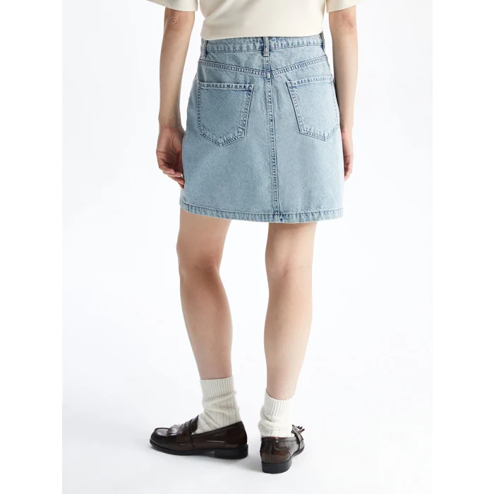 LCW Vision Indigo Standart Fit Kadın Jean Etek