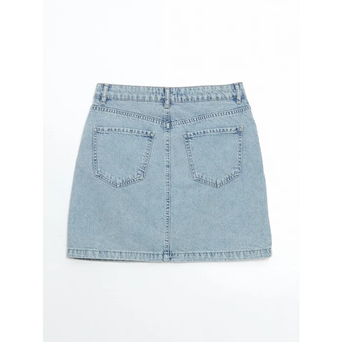 LCW Vision Indigo Standart Fit Kadın Jean Etek