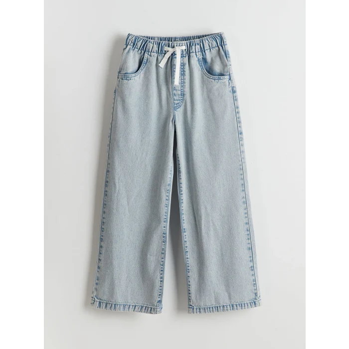 LCW Kids Mavi Wideleg Kız Çocuk Jean Pantolon