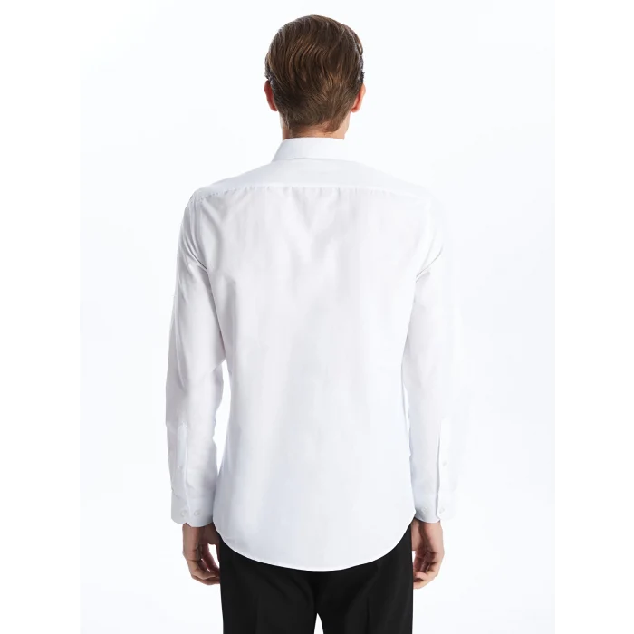 LCWAIKIKI Formal Beyaz Slim Fit Uzun Kollu Poplin Erkek Gömlek