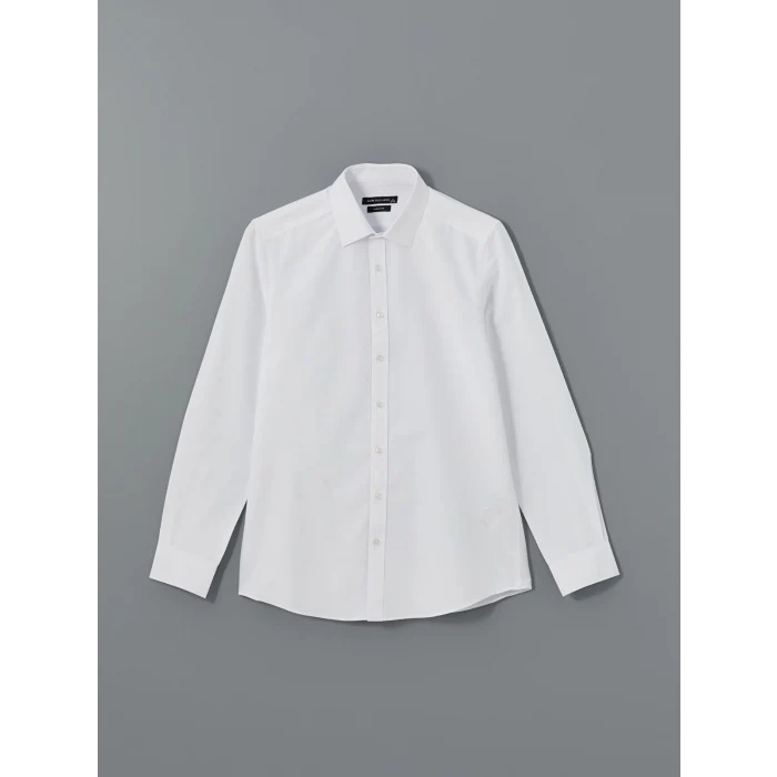 LCWAIKIKI Formal Beyaz Slim Fit Uzun Kollu Poplin Erkek Gömlek