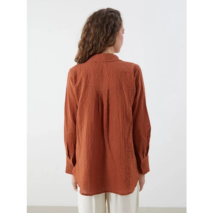 LCWAIKIKI Classic Turuncu Dokulu Kadın Gömlek