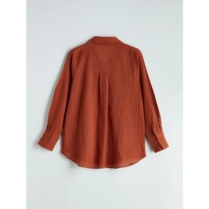 LCWAIKIKI Classic Turuncu Dokulu Kadın Gömlek