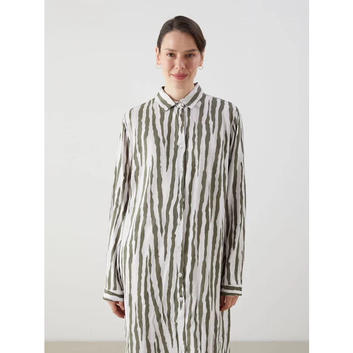 LCW Grace Haki Desenli Kadın Gömlek Tunik