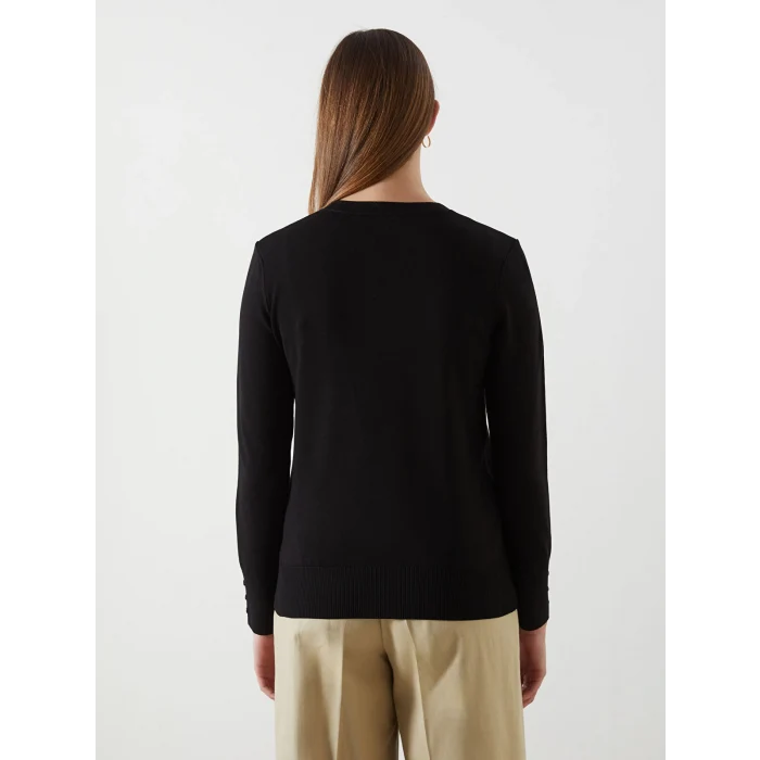 LCWAIKIKI Classic Siyah Bisiklet Yaka Kadın Triko Kazak