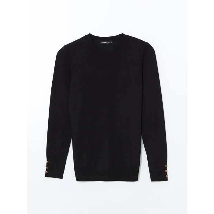 LCWAIKIKI Classic Siyah Bisiklet Yaka Kadın Triko Kazak