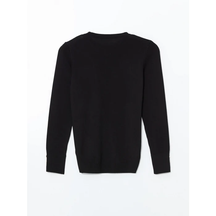 LCWAIKIKI Classic Siyah Bisiklet Yaka Kadın Triko Kazak