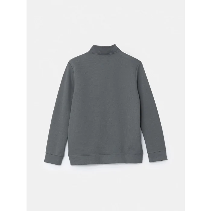 LCWAIKIKI Classic Gri Dik Yaka Erkek Sweatshirt