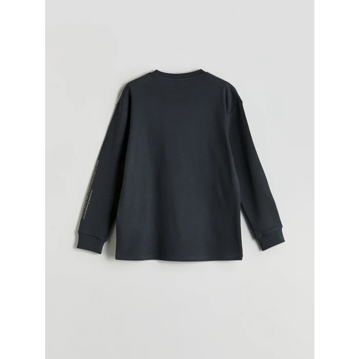 LCW Kids Antrasit Bisiklet Yaka Erkek Çocuk Tişört