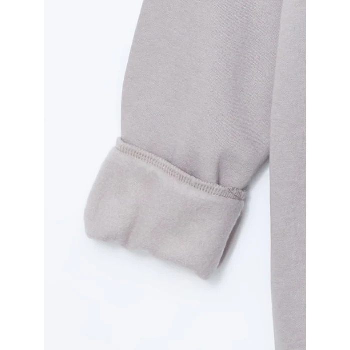 LCWAIKIKI Classic Bej Bisiklet Yaka Uzun Kollu Renk Bloklu Erkek Sweatshirt