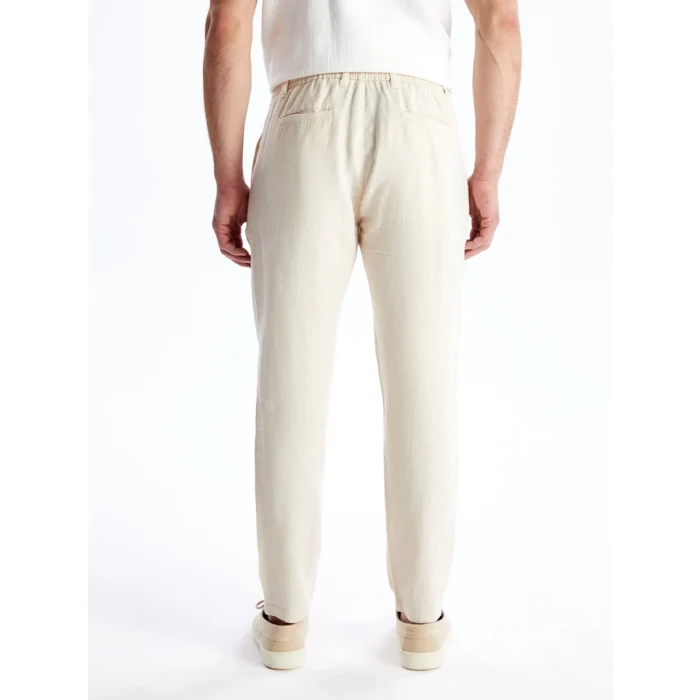 LCW Vision Bej Slim Fit Keten Karışımlı Erkek Pantolon