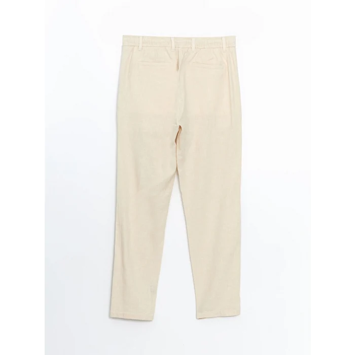 LCW Vision Bej Slim Fit Keten Karışımlı Erkek Pantolon