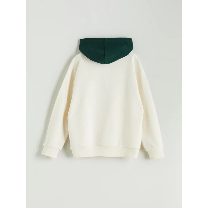 LCW Kids Ekru Kapüşonlu Erkek Çocuk Eşofman Takım