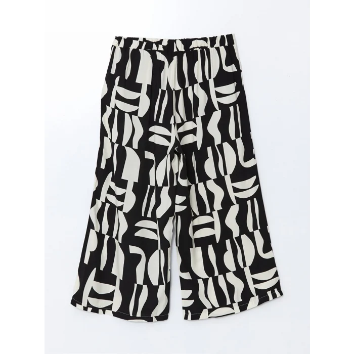 LCWAIKIKI Classic Siyah Beli Lastikli Desenli Kadın Kapri