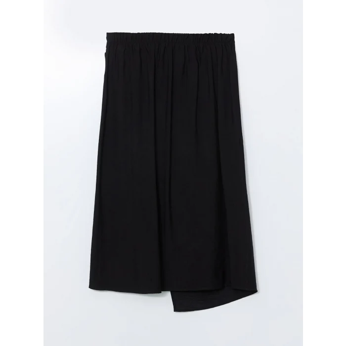 LCWAIKIKI Classic Siyah Beli Lastikli Kadın Etek