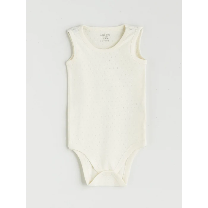 LCW baby Ekru Basic Erkek Bebek Çıtçıtlı Body 3lü