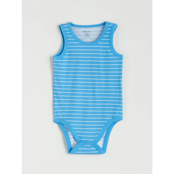 LCW baby Ekru Basic Erkek Bebek Çıtçıtlı Body 3lü