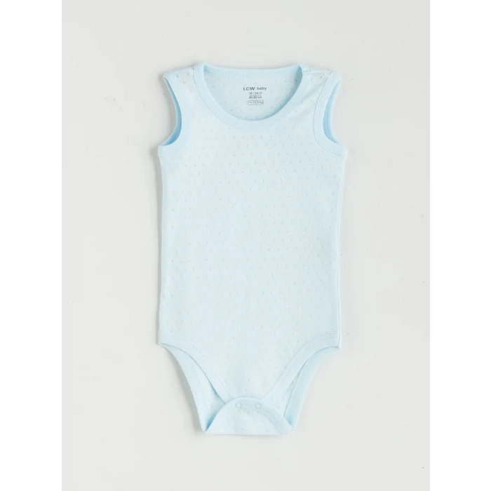LCW baby Ekru Basic Erkek Bebek Çıtçıtlı Body 3lü