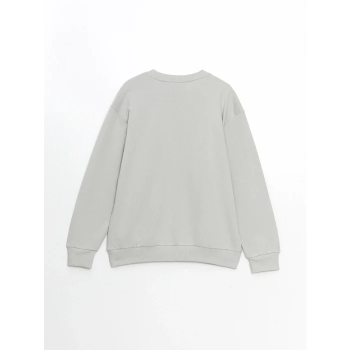 XSIDE Gri Bisiklet Yaka Uzun Kollu Erkek Sweatshirt