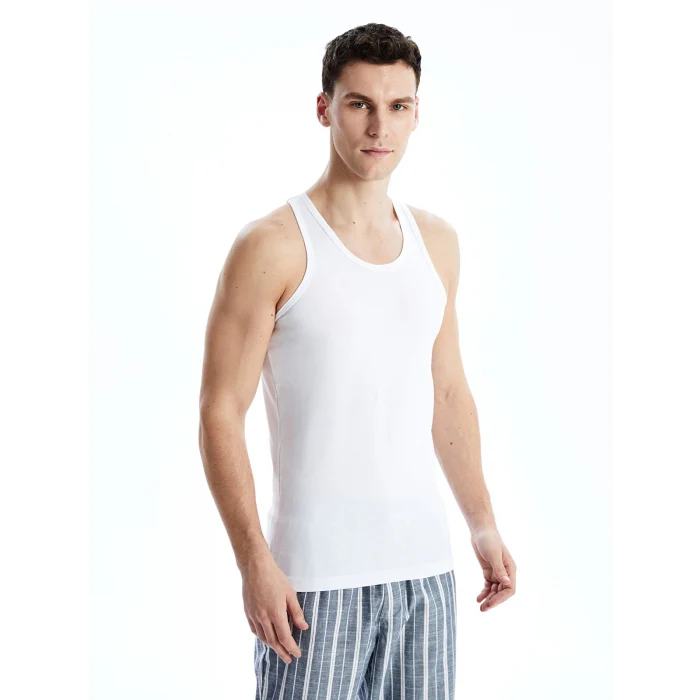 LC WAIKIKI Beyaz U Yaka Penye Erkek Atlet 2li