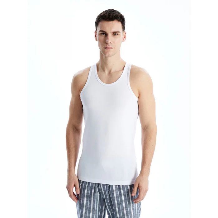 LC WAIKIKI Beyaz U Yaka Penye Erkek Atlet 2li