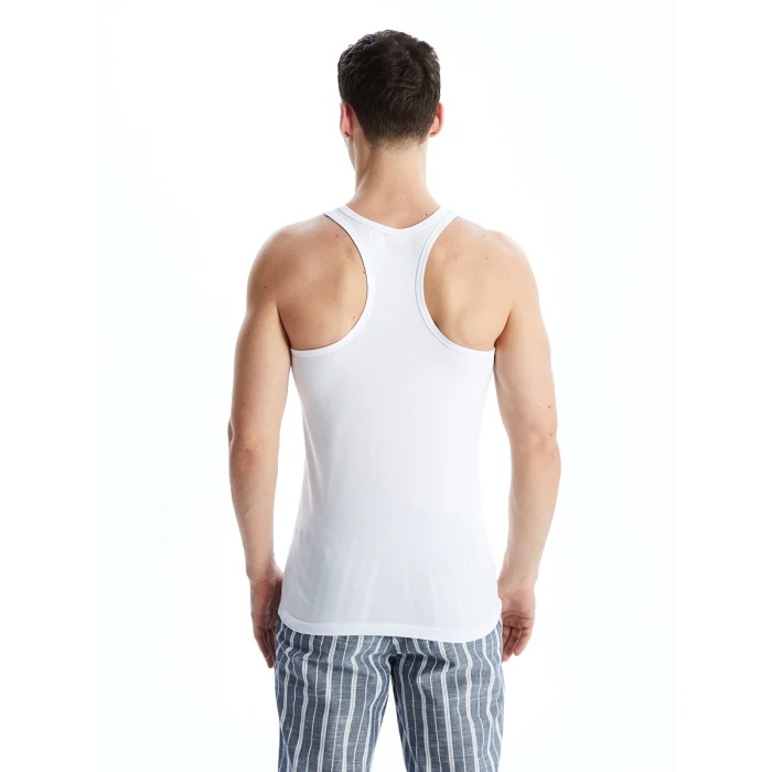 LC WAIKIKI Beyaz U Yaka Penye Erkek Atlet 2li