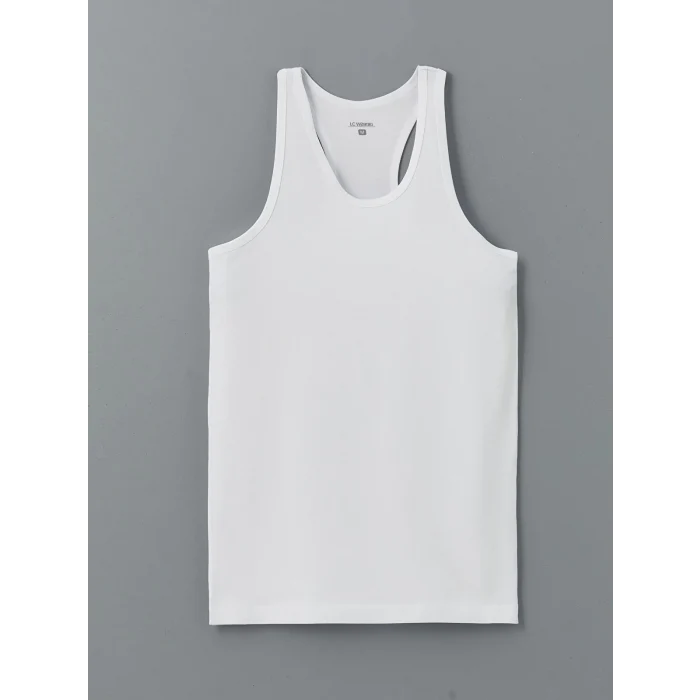 LC WAIKIKI Beyaz U Yaka Penye Erkek Atlet 2li