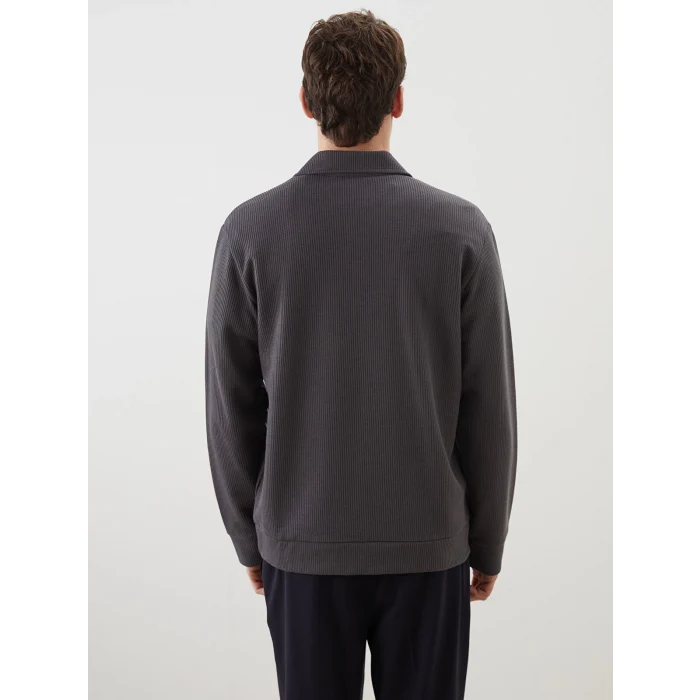 LCW Vision Antrasit Polo Yaka Erkek Sweatshirt