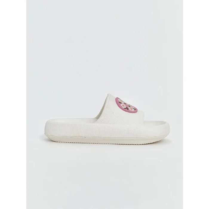 LCW STEPS Bej Çiçek Baskılı Kadın Terlik