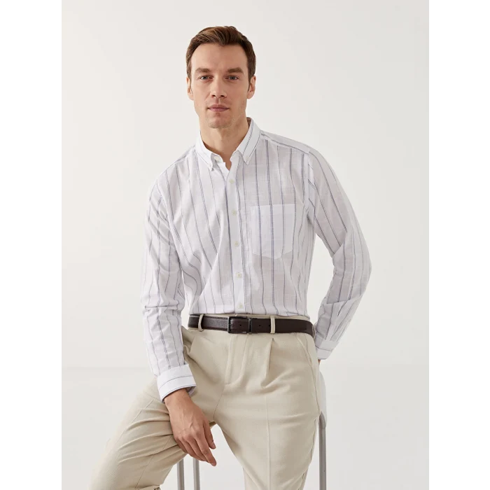 LCWAIKIKI Classic Beyaz Regular Fit Poplin Erkek Gömlek