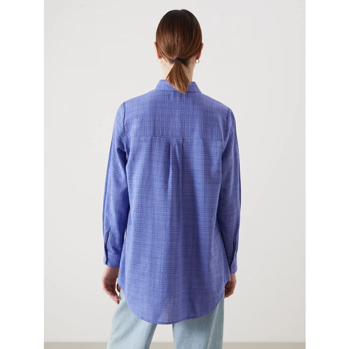 LCWAIKIKI Classic Lila Dokulu Kadın Gömlek Tunik