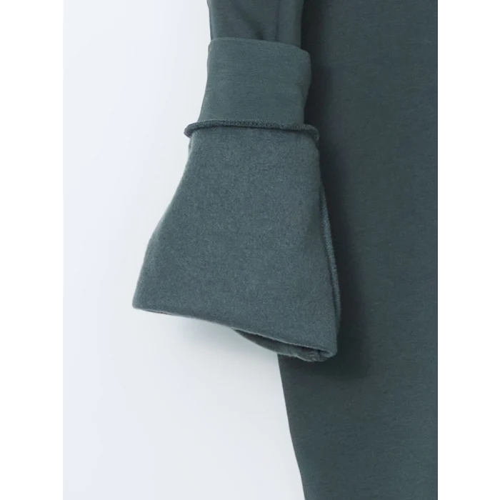 LCWAIKIKI Classic Yeşil Dik Yaka Uzun Kollu Renk Bloklu Erkek Sweatshirt