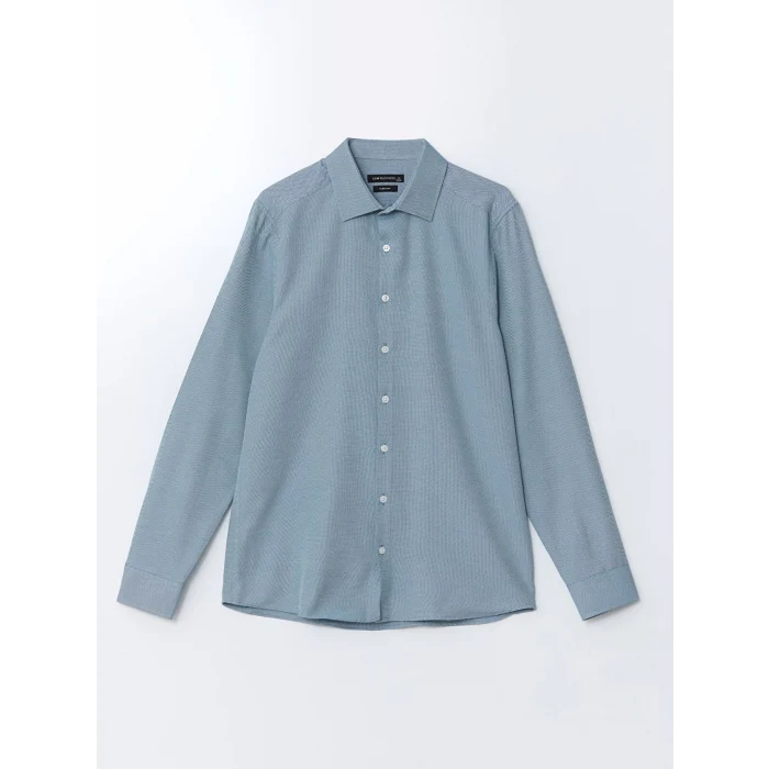 LCWAIKIKI Formal Yeşil Slim Fit Uzun Kollu Oxford Erkek Gömlek