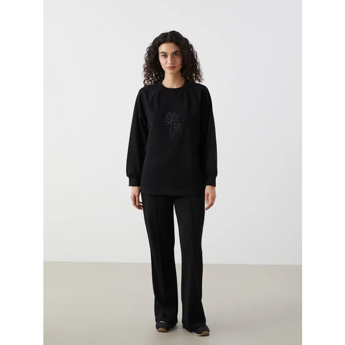 LCW Modest Siyah Beli Lastikli Kadın Eşofman Altı