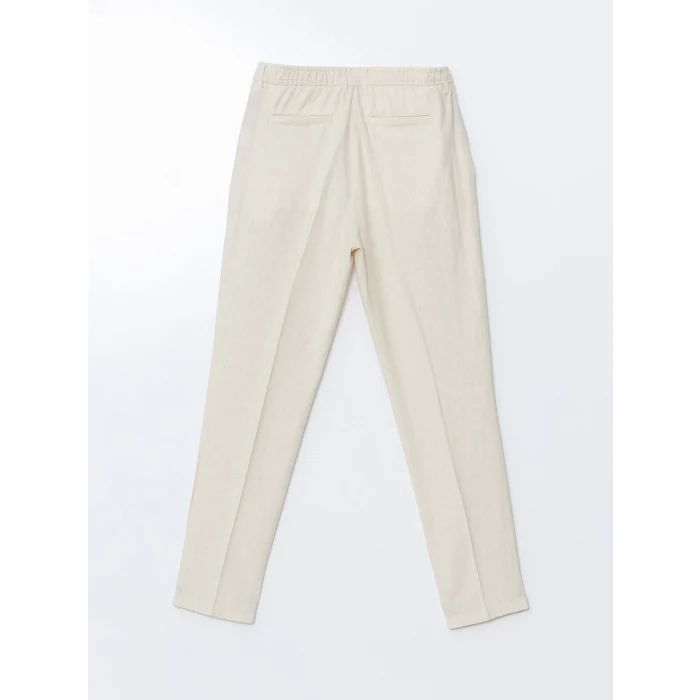 SOUTHBLUE Bej Slim Fit Keten Karışımlı Erkek Pantolon