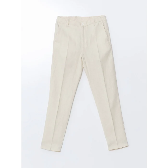 SOUTHBLUE Bej Slim Fit Keten Karışımlı Erkek Pantolon