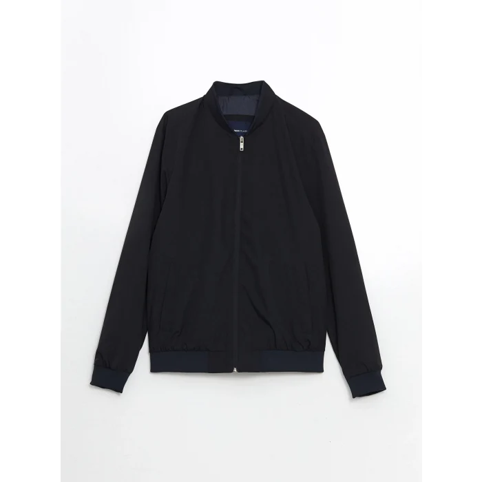 LCWAIKIKI Classic Lacivert Standart Kalıp Kolej Yaka Erkek Mont