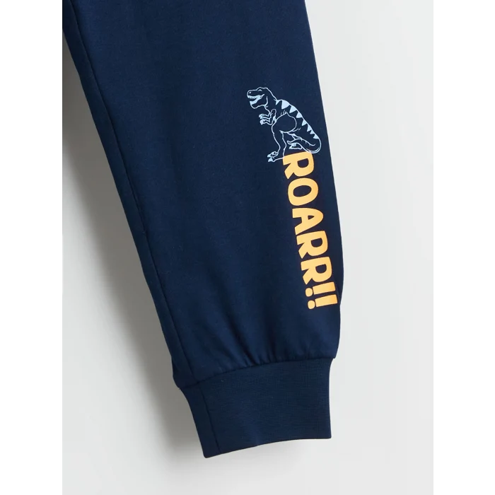 LCW Kids Mavi Bisiklet Yaka Erkek Çocuk Pijama Takımı