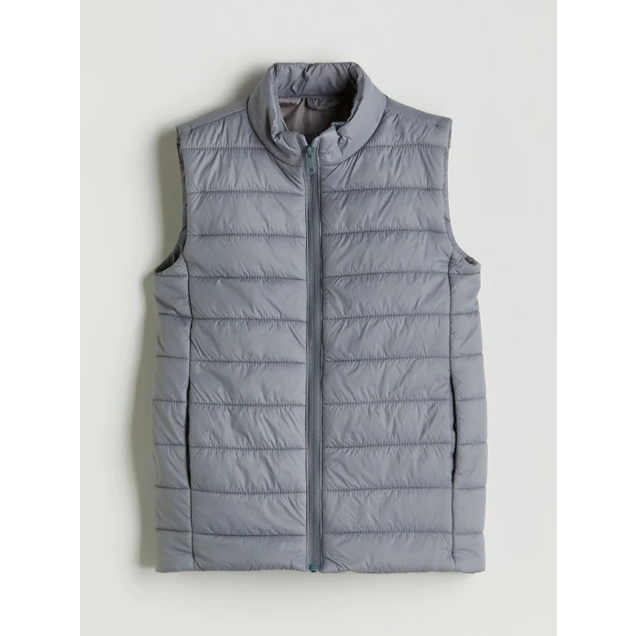 LCW Kids Gri Dik Yaka Erkek Çocuk Şişme Yelek