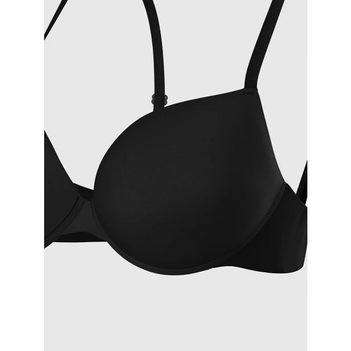 LCW DREAM Siyah Balenli Dolgulu Düz Tişört Sütyen