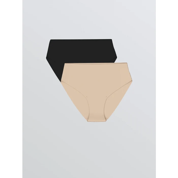 LCW DREAM Siyah Düz Bikini Külot 2li Paket