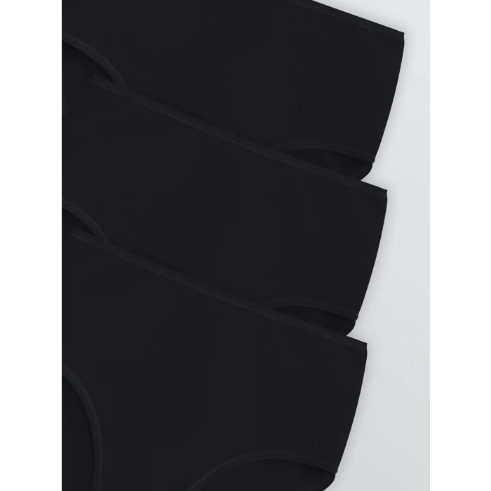 LCW DREAM Siyah Düz Klasik Külot 3lü Paket