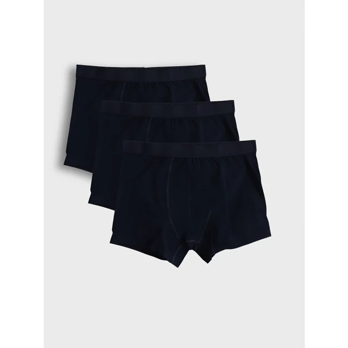 LC WAIKIKI Lacivert Standart Kalıp Pamuklu Esnek Erkek Boxer 3lü