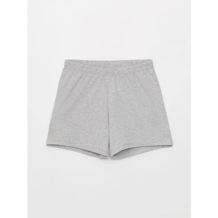 LCW Kids Pembe Bisiklet Yaka Baskılı Kısa Kollu Kız Çocuk Şortlu Pijama Takımı