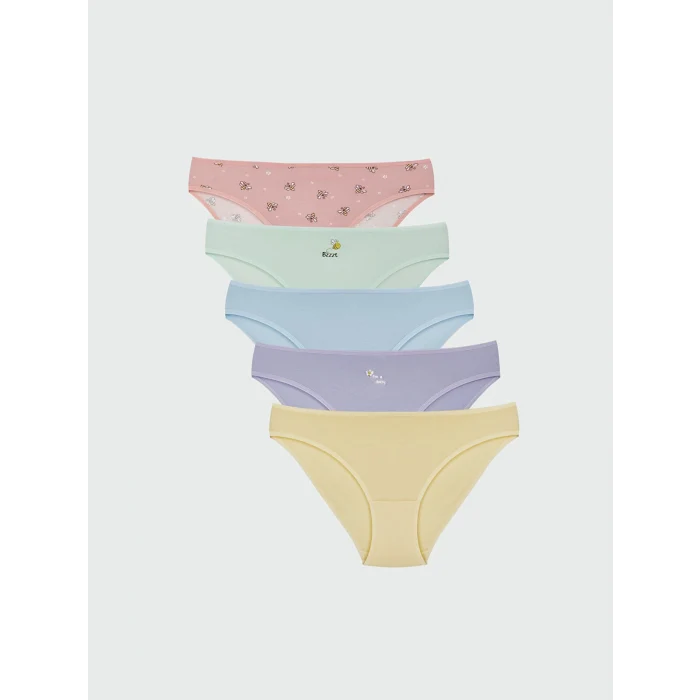 LCW Young Pembe Baskılı Bikini Külot 5li Paket