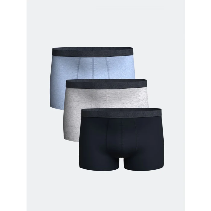 LC WAIKIKI Mavi Standart Kalıp Pamuklu Esnek Erkek Boxer 3lü
