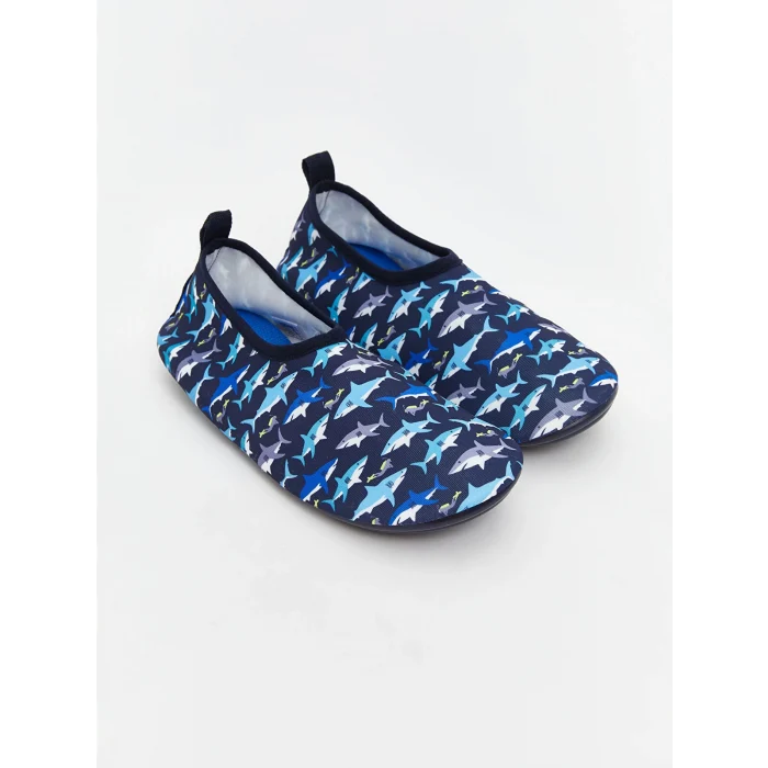 LCW STEPS Lacivert Köpek Balığı Baskılı Erkek Çocuk Deniz Ayakkabısı