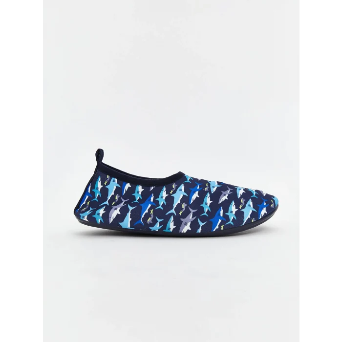 LCW STEPS Lacivert Köpek Balığı Baskılı Erkek Çocuk Deniz Ayakkabısı